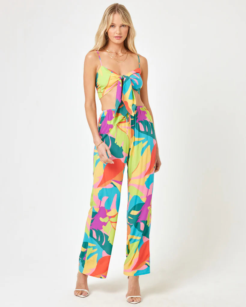 Multicolor Cropped Tank Top 