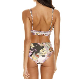 Bright Floral Print Modest Coverage Bottom