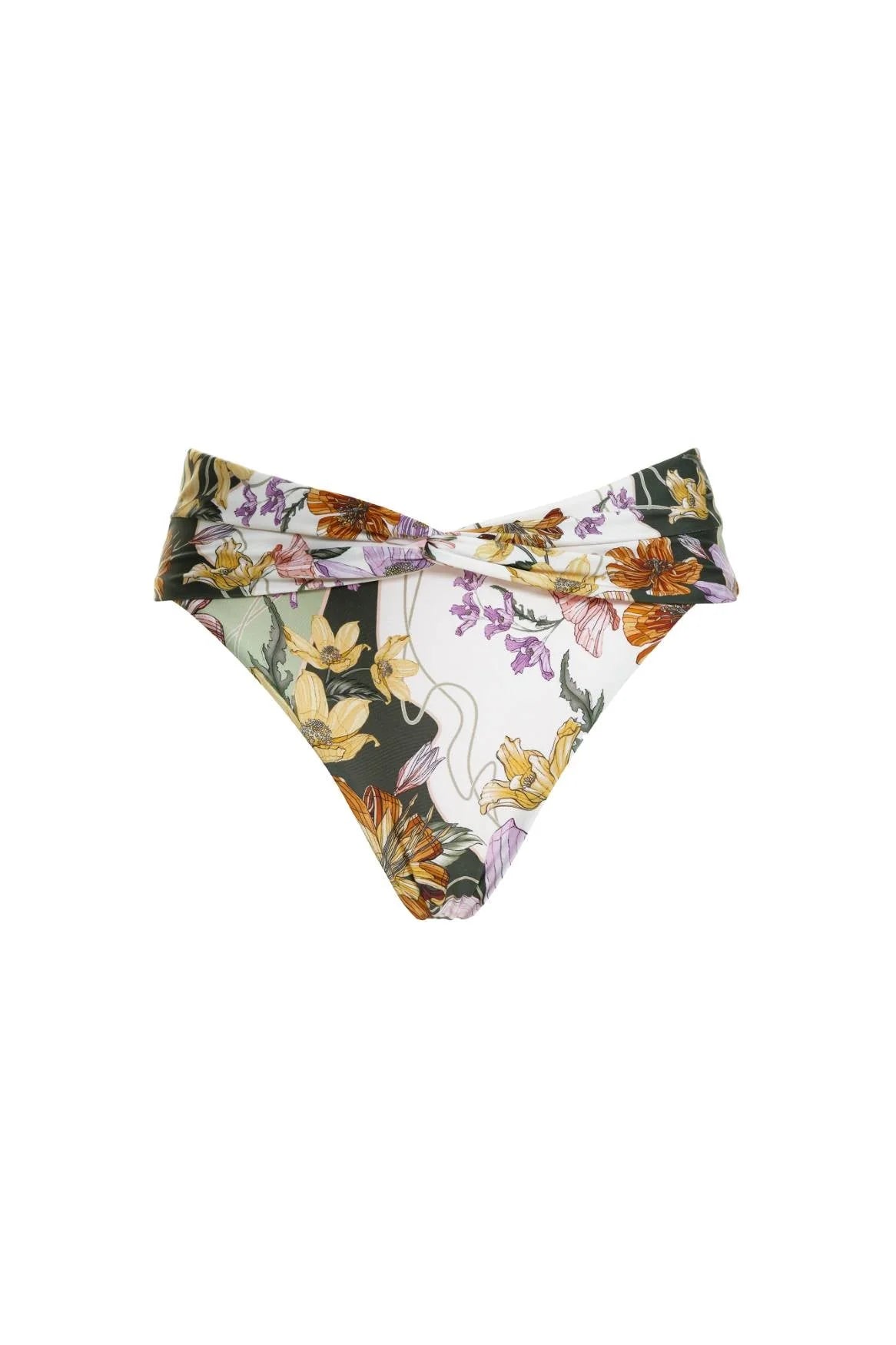 Bright Floral Print Modest Coverage Bottom
