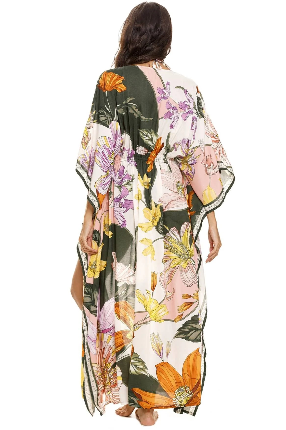 Bright Floral Print Coverup Tunic