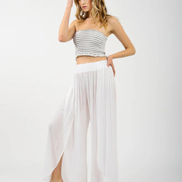 White Split Leg Pant