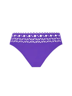 Purple Modest Coverage Low Waist Bottom