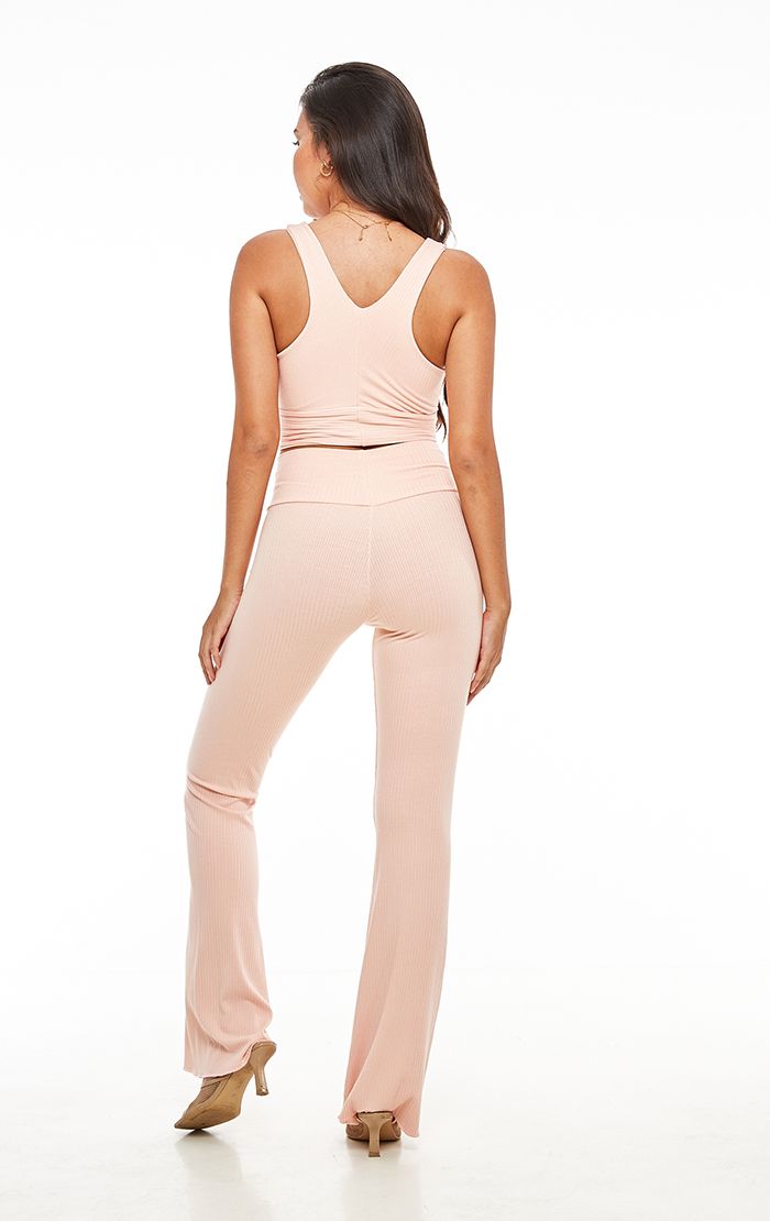 Ribbed Pink Lounge Pant