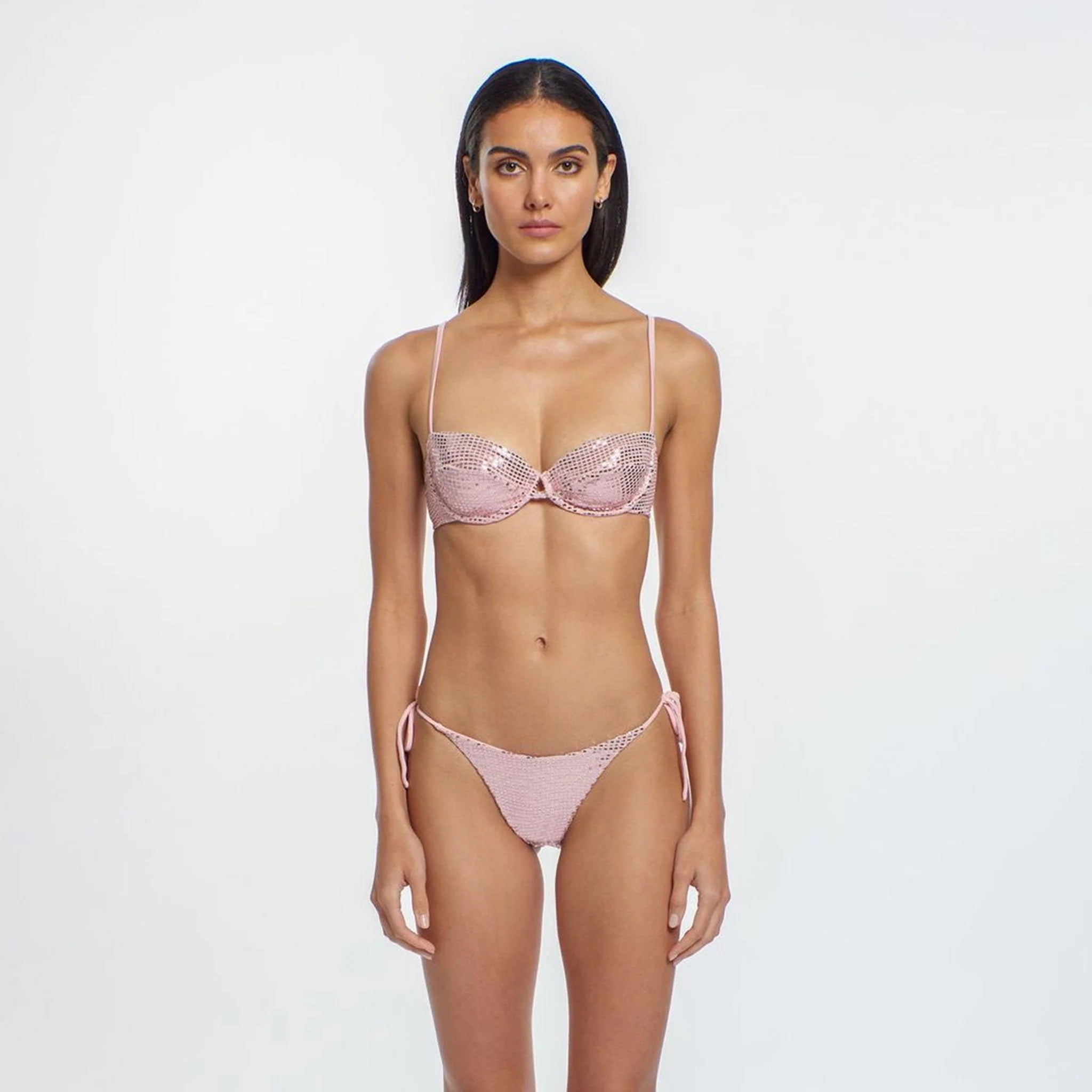 Metallic Pink Underwire Top