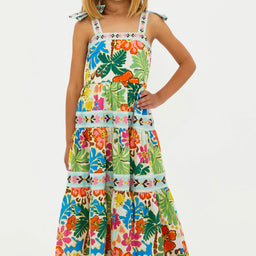 Kids Colorful Floral Print Dress 