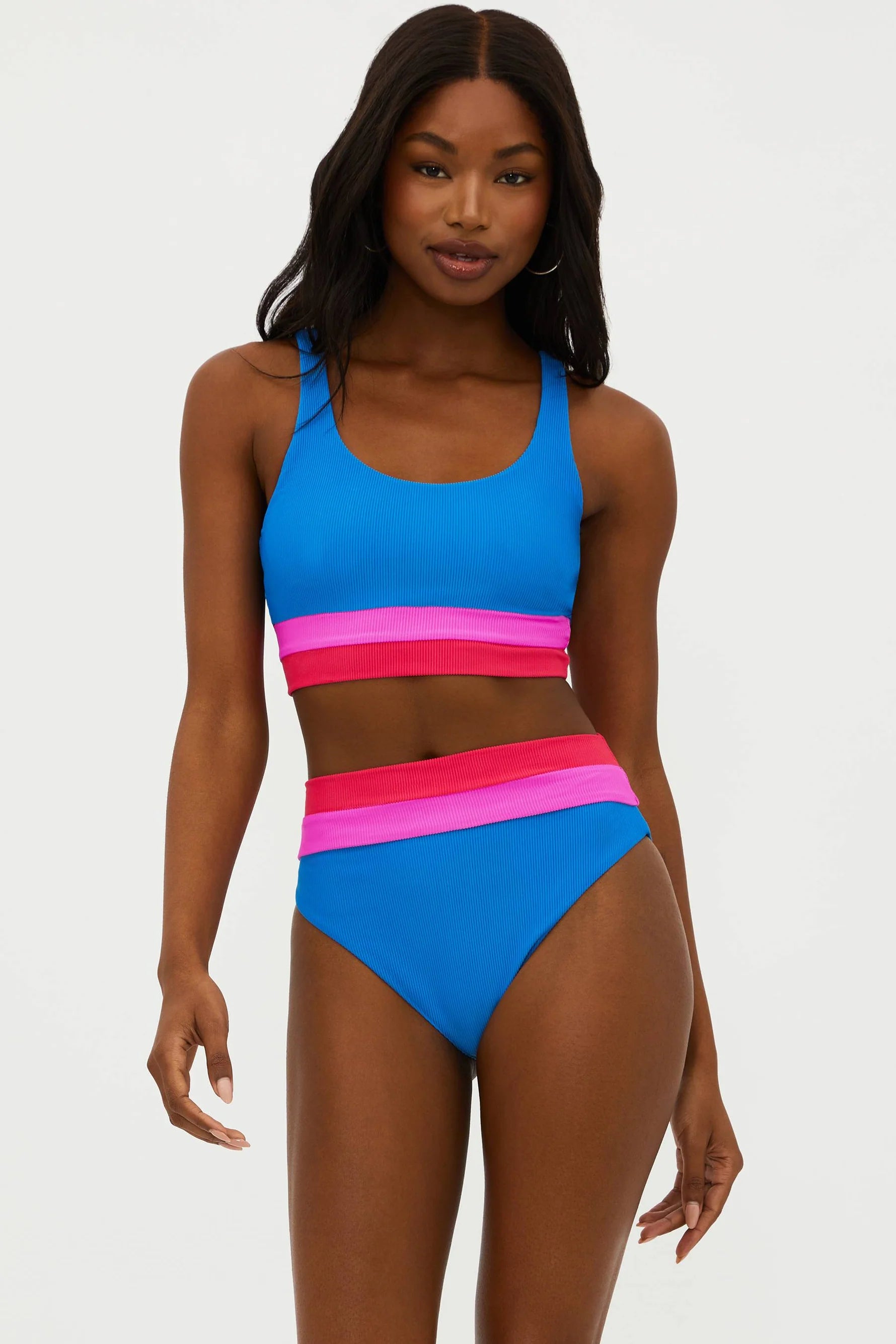 Bright Color Block High Waist Bottom