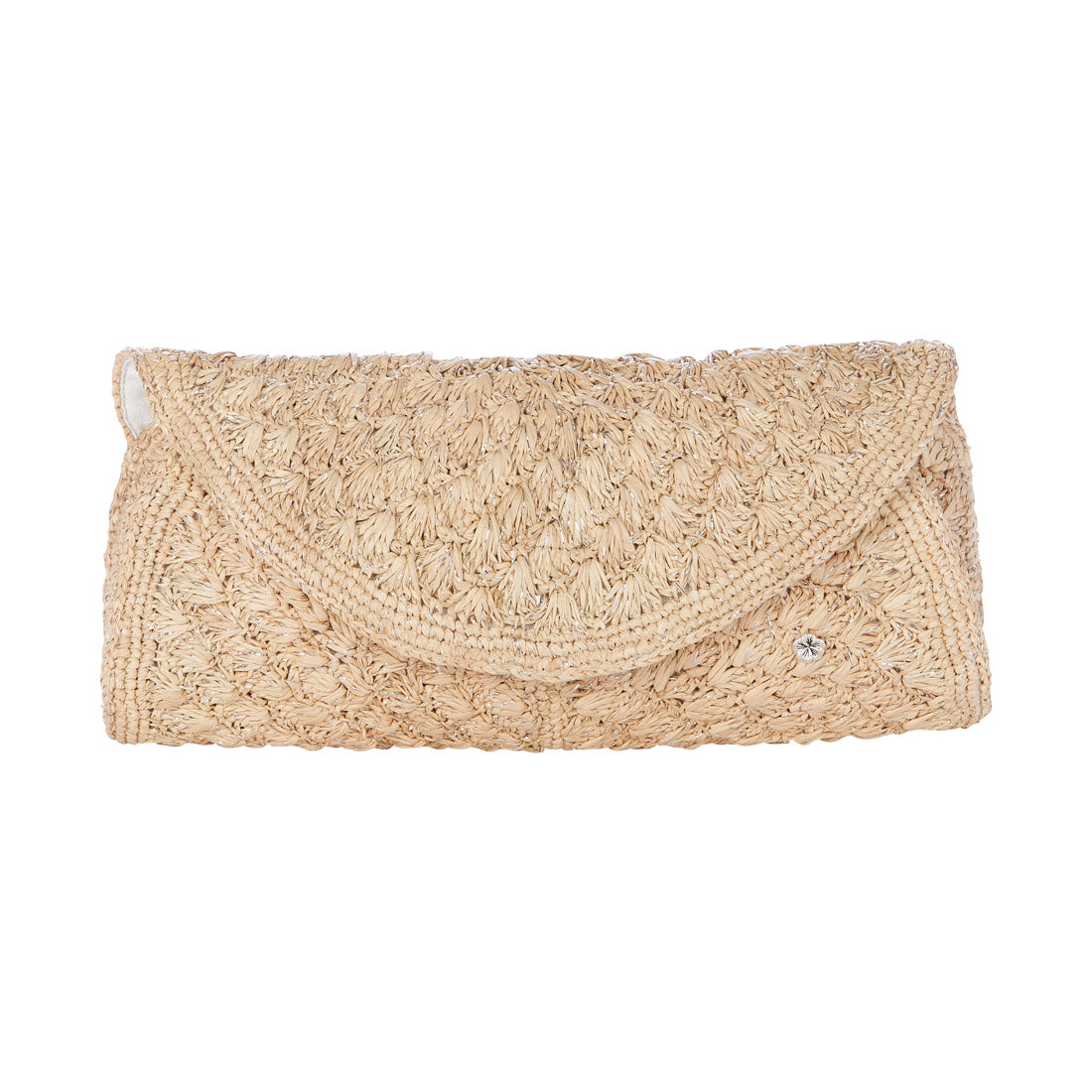 Silver Speck Crochet Clutch