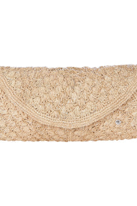 Silver Speck Crochet Clutch