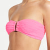 Textured Pink Bandeau Bikini Top