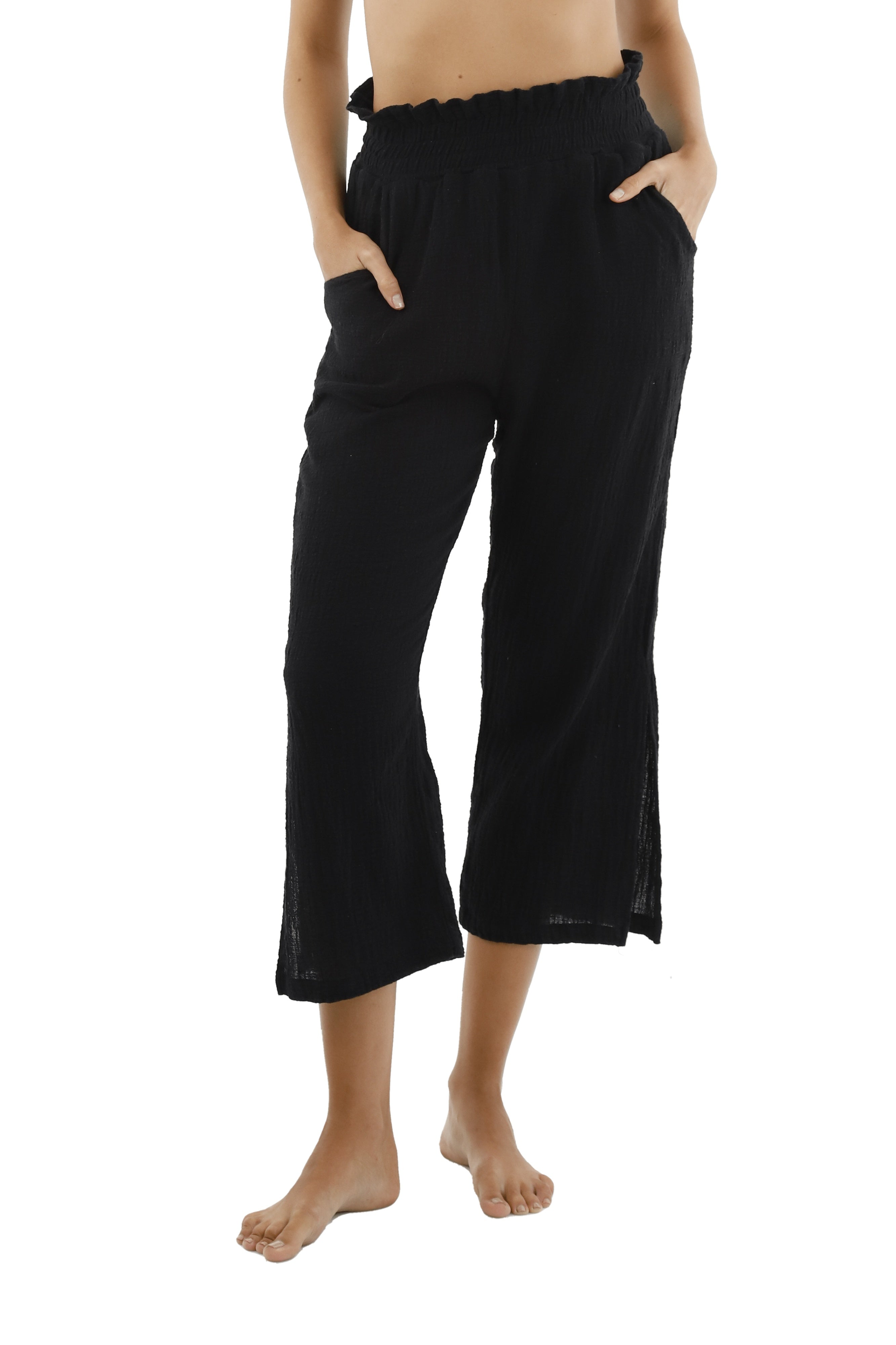 Black Cotton Pants