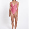 Pink Sparkle Keyhole Front One Piece 