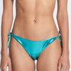 Metallic Blue Tie Side Bikini Bottom