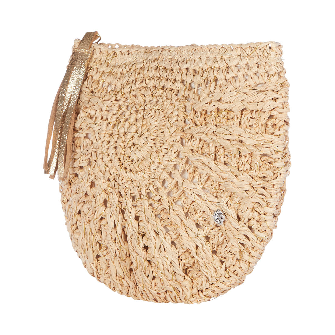 Gold Thread Crochet Clutch