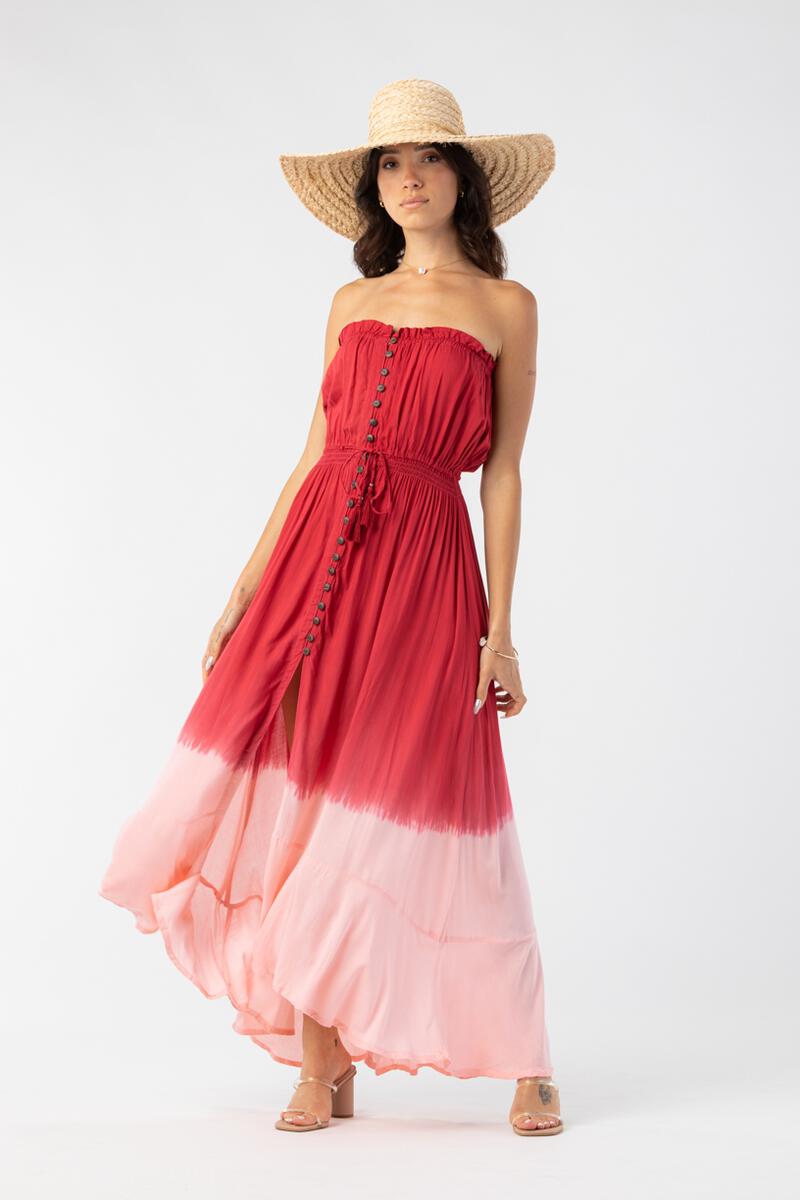 Ryden Maxi Dress - Ruby Peach Ombre