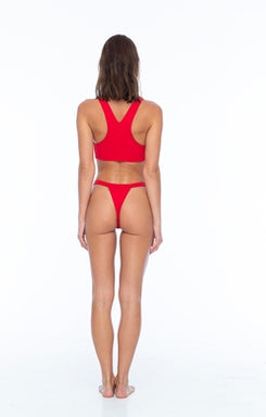 Red Skimpy Triangle Bottom