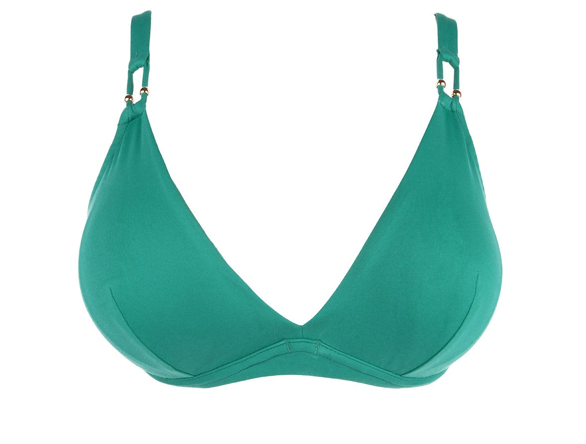 Green Underwire Supported Bikini Top