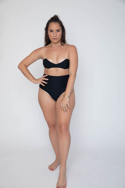 Black sweet heart bandeau top