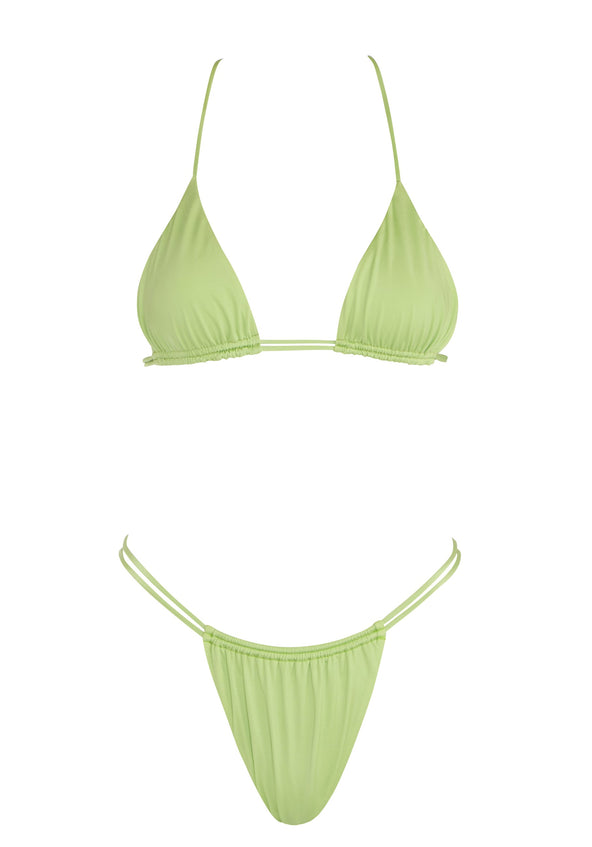 Light Green Double String Triangle Top