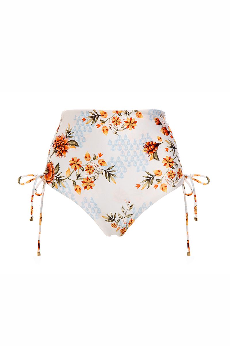 High Waisted Floral Print Bikini Bottom