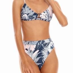 Tropical Print Supportive Bikini Top