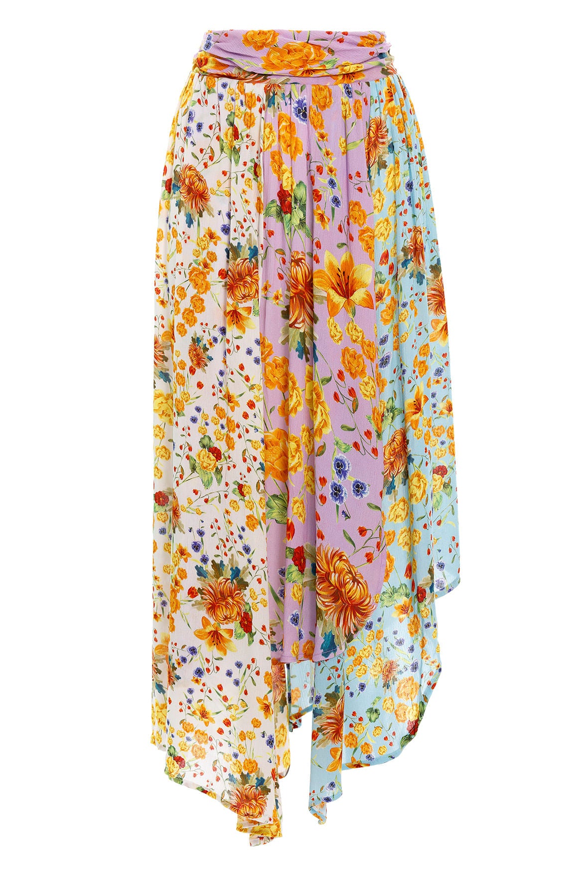 Bright Flower Print Skirt