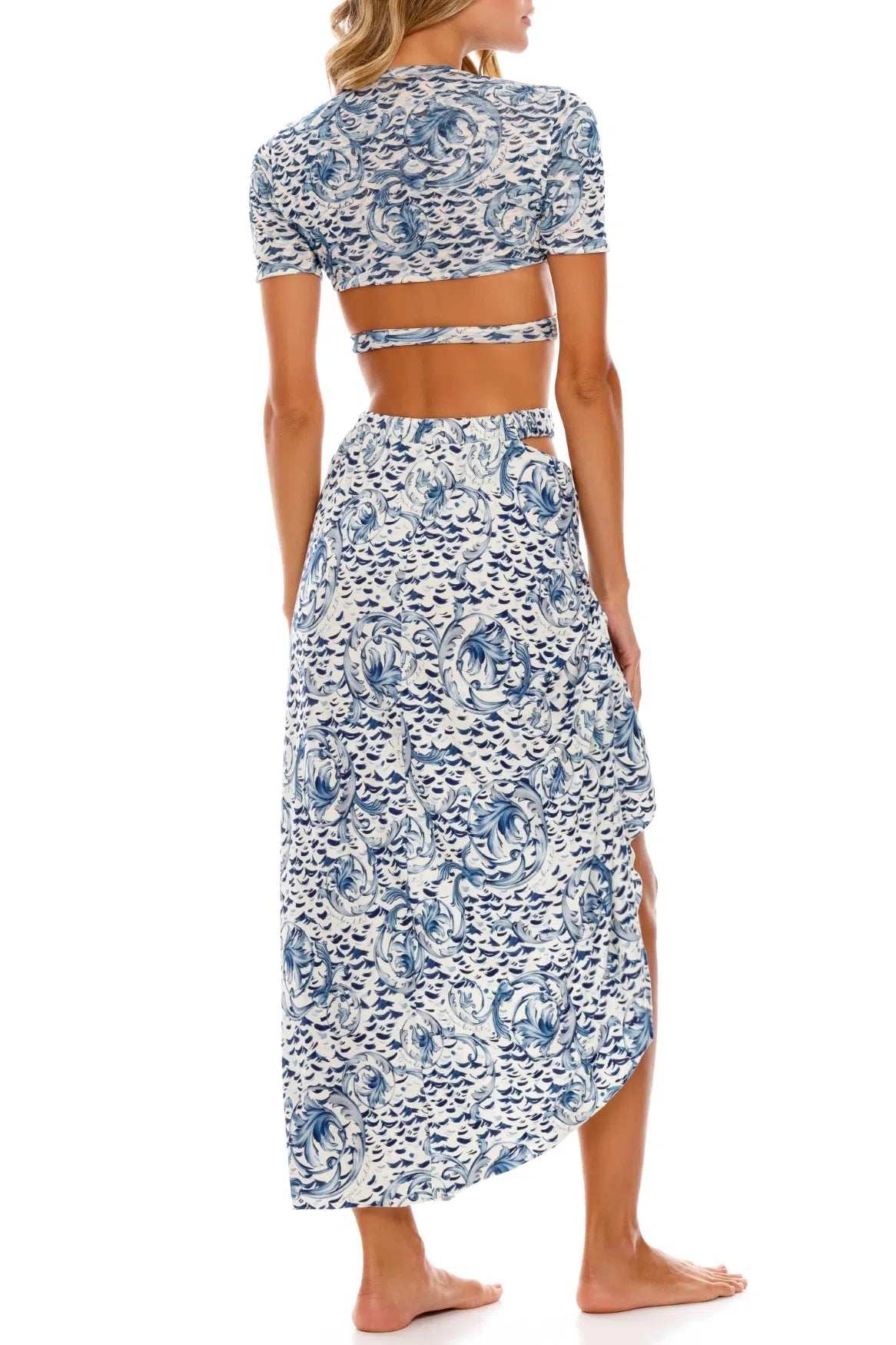 Printed Resort Coverup Skirt