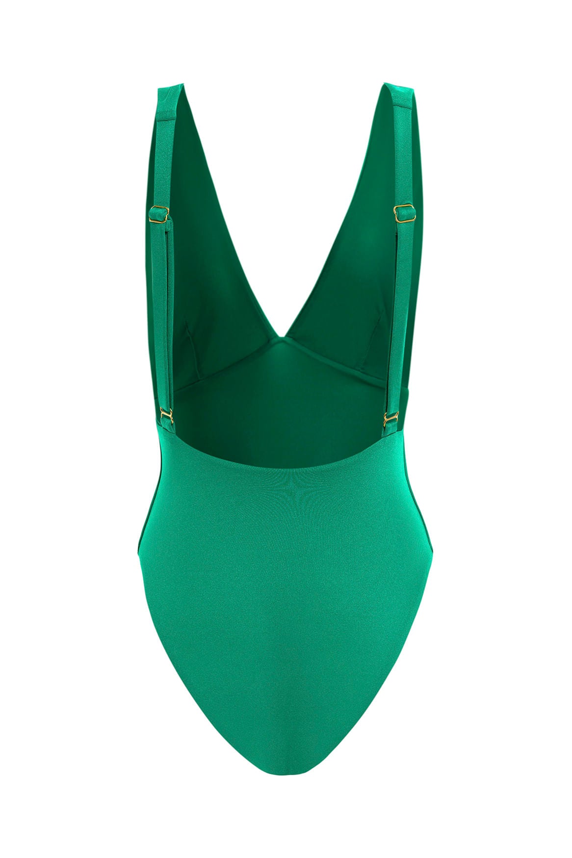 Green Plunging V-Neck Latin Cut One Piece