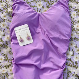 Lavender one piece swimsuit