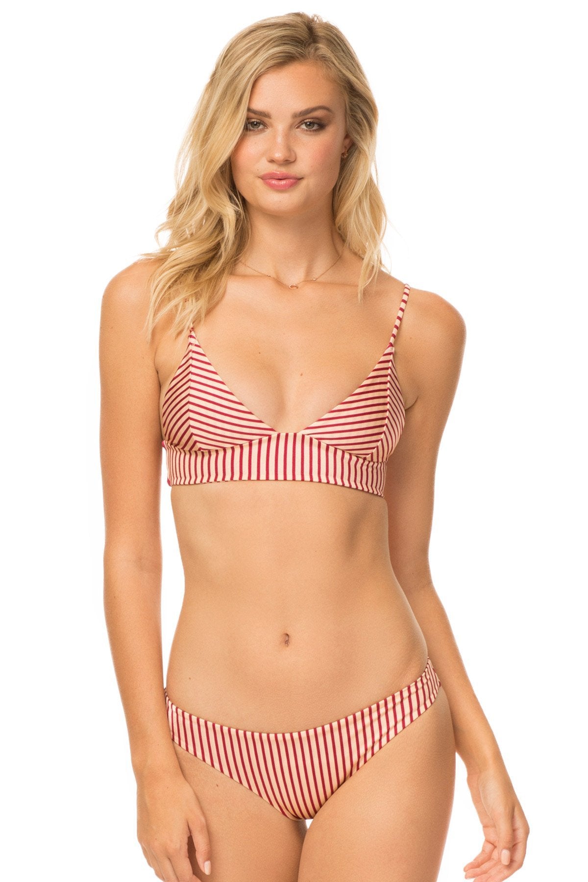 Striped moderate coverage bottoms