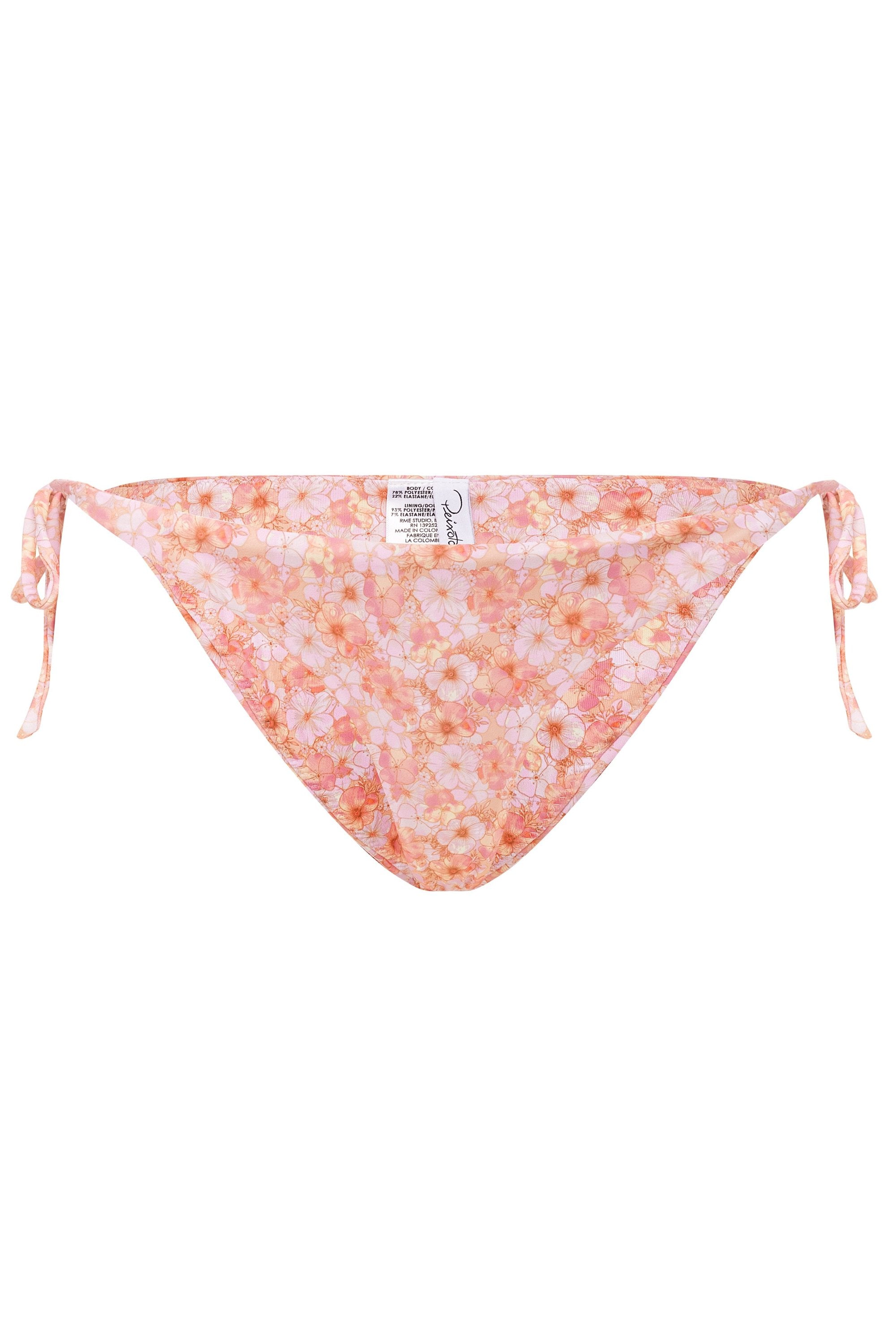 Floral Print Tie Side Bikini Bottom