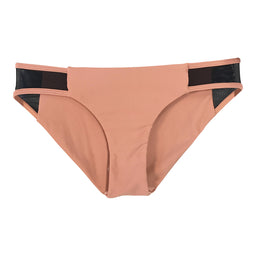 Nude moderate coverage bottoms with mesh side
