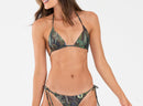 Tie Side Jungle Print Bikini Bottom