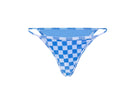 Blue Checkered Terry Bikini Bottom