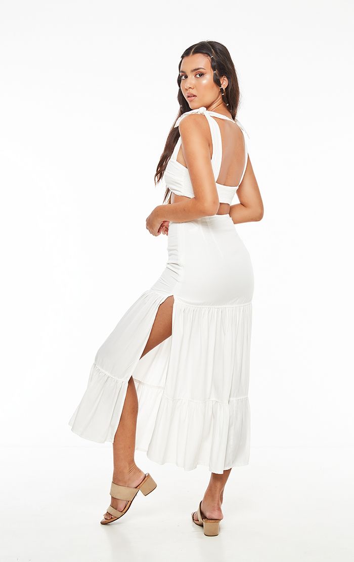 Ivory Tiered Skirt