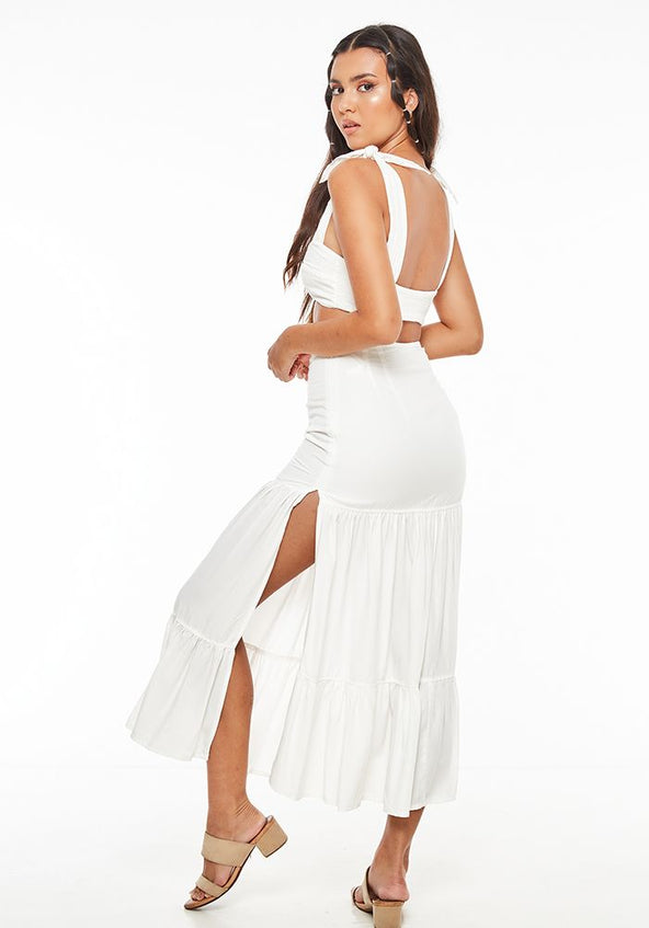 Ivory Tiered Skirt