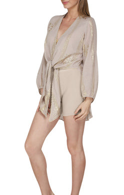 Lurex Detailed Coverup Top