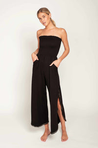 Black Beach Jumpsuit Coverup