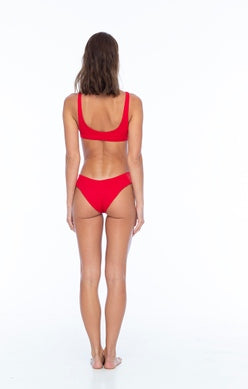 Red Cutout Bikini Top