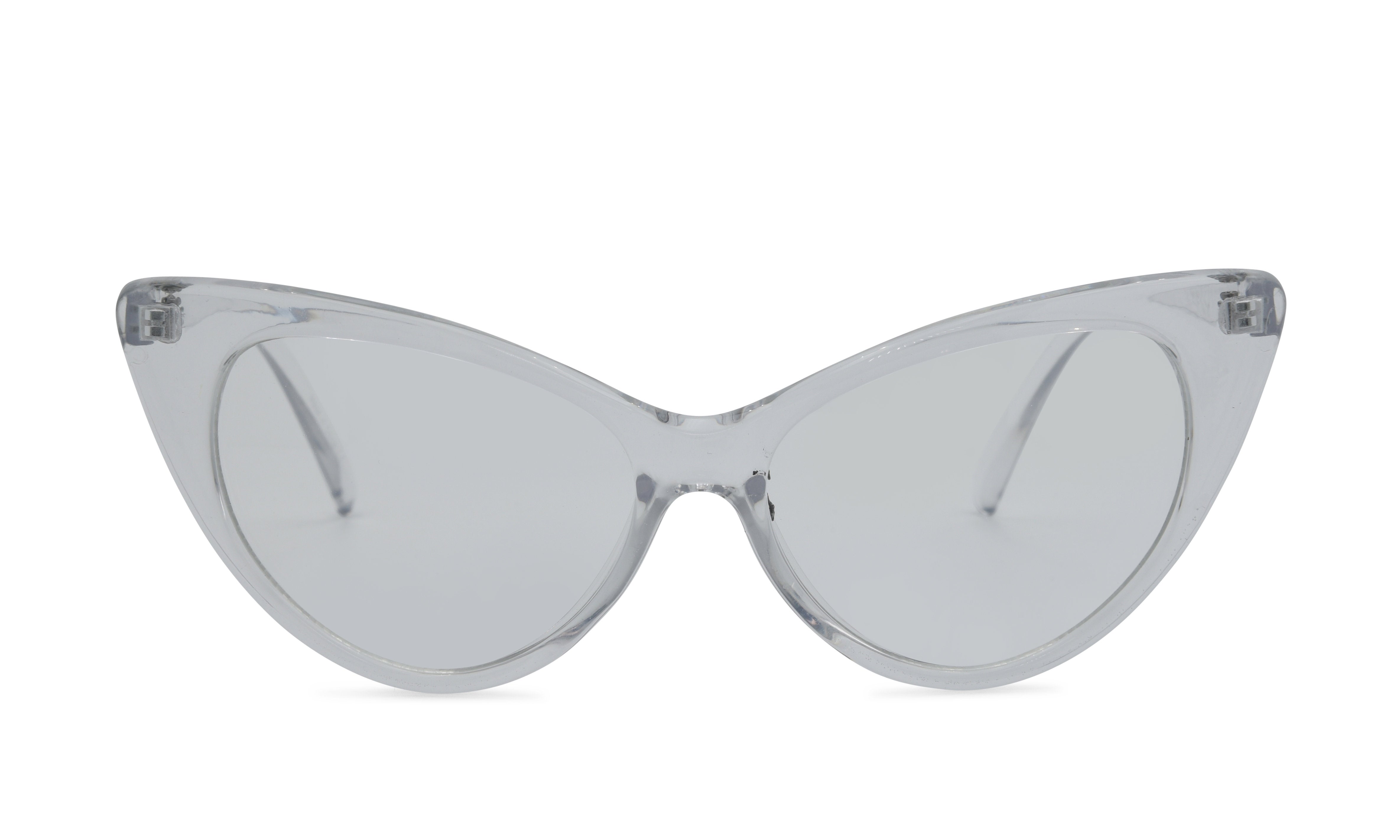 Clear dramatic cat eye glasses