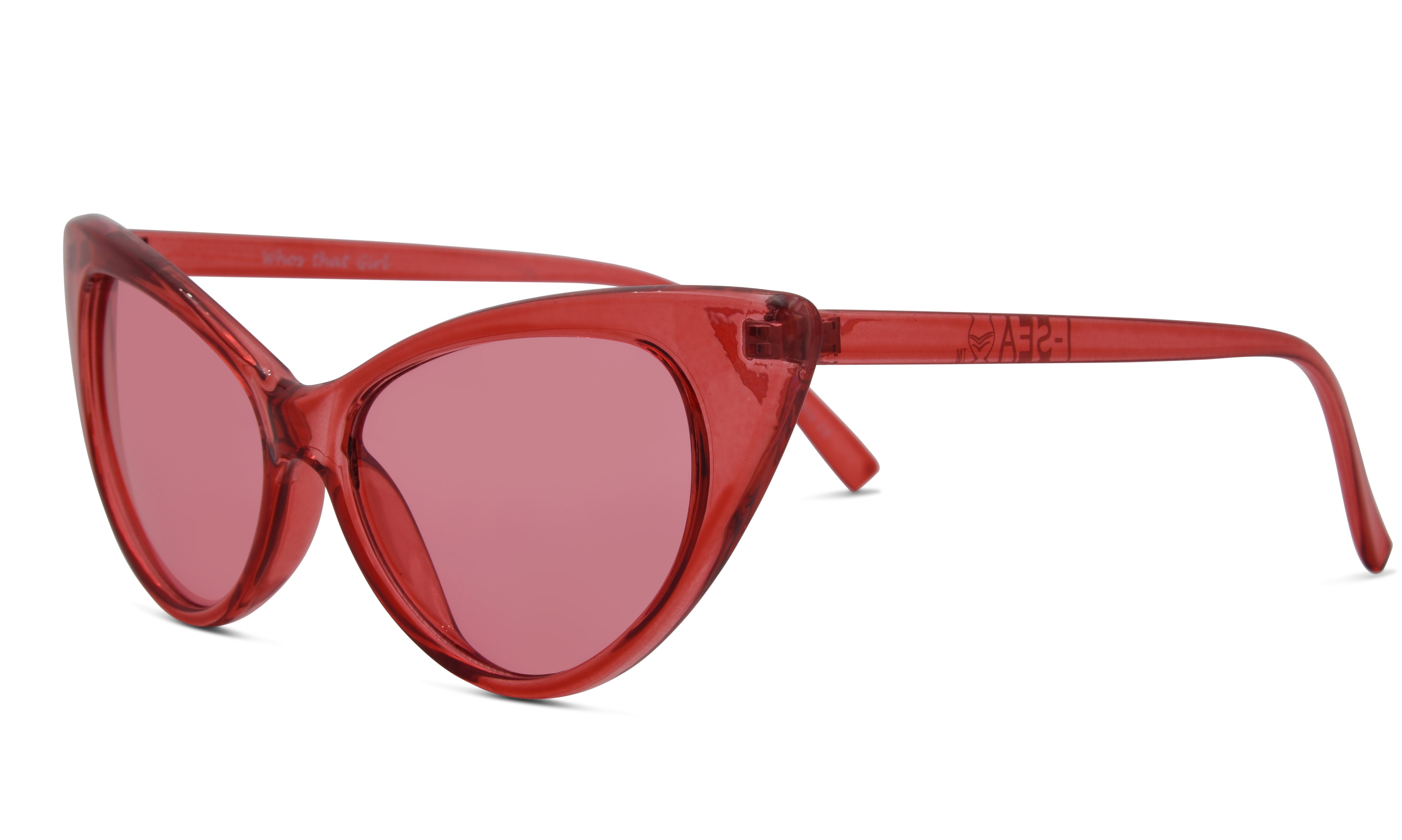 Red clear dramatic cat eye glasses