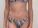 Strappy zebra bikini top