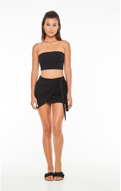 Black Strapless Bandeau 