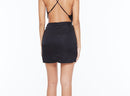 Black Wrap Mini Skirt 