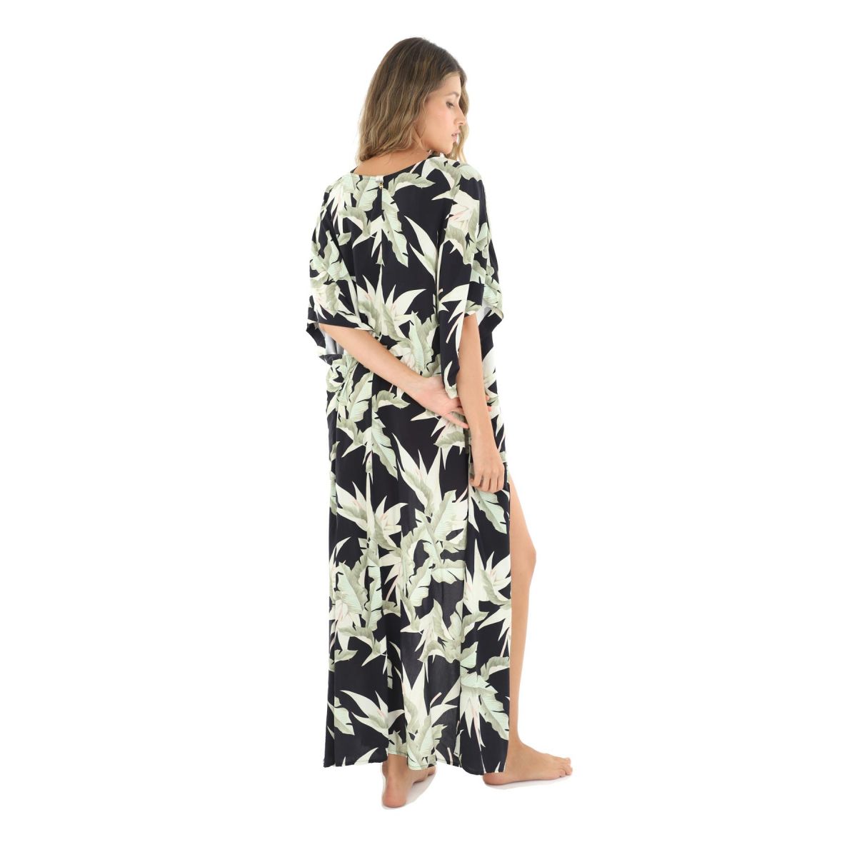 Tropical Print Beach Kimono