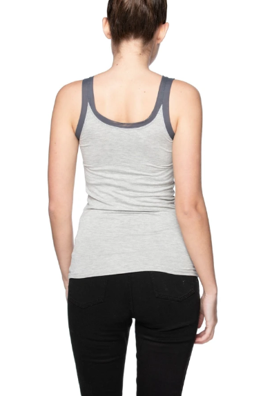 Tank Top With Mesh Trim