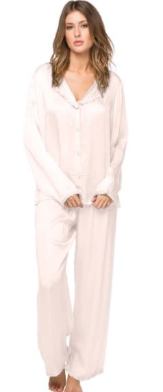  Blush Ruffled Pajama Set