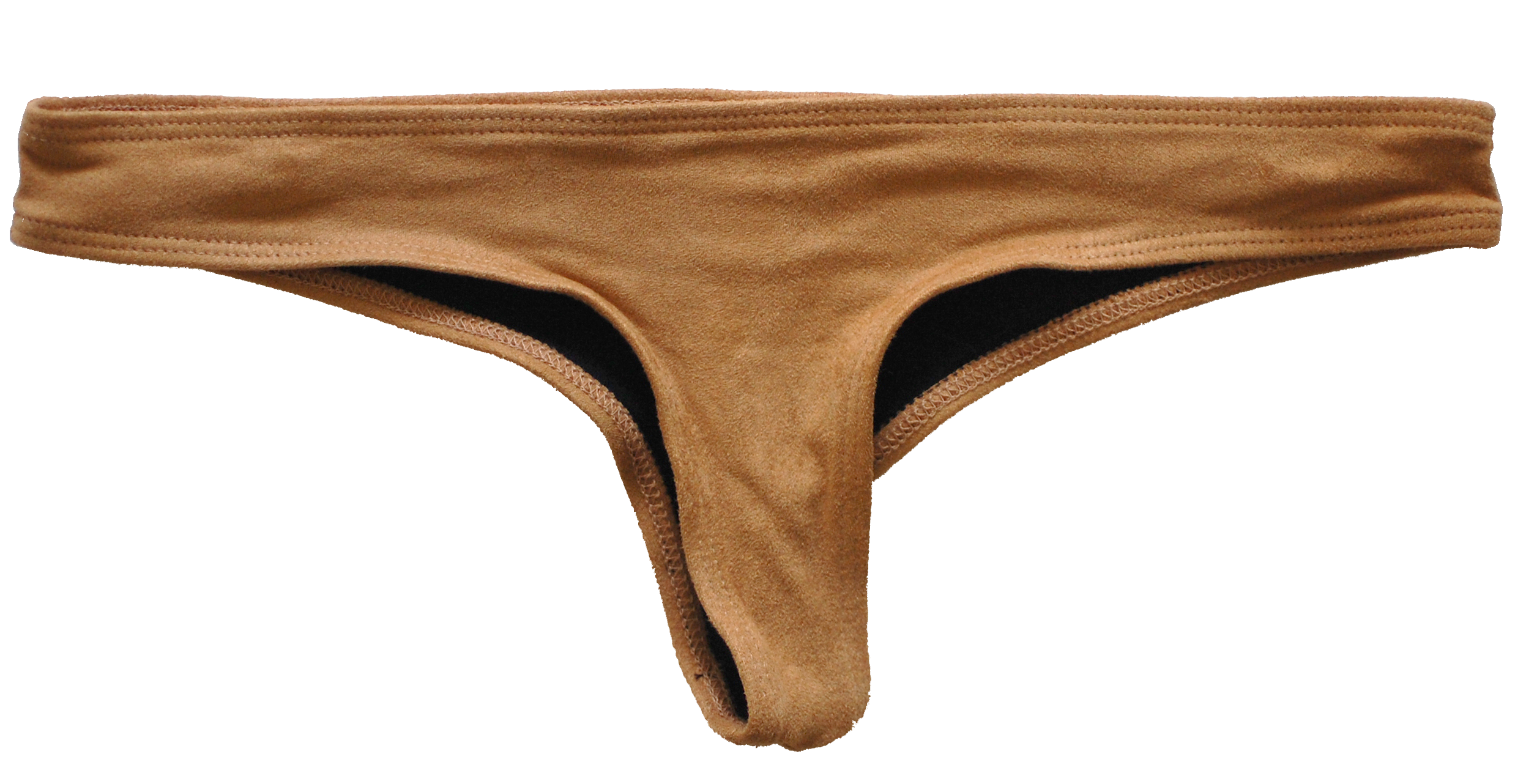 Faux suede low rise cheeky bottoms