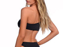 Reversible High Waisted Bikini Bottom Shell/Black