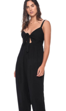 Black tie front Malai Jumpsuit