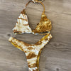  Yellow Tie Dye Bikini Set